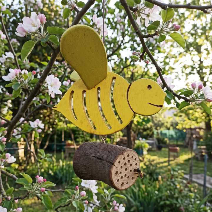 Ape nido per osmie Treehood in legno fatto a mano – foto 1