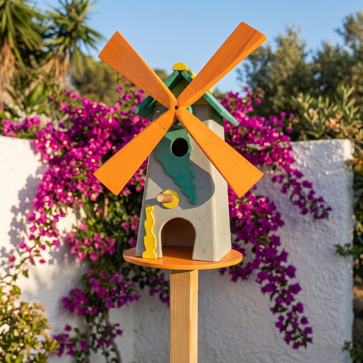 Mulino a vento nido Treehood in legno di abete fatto a mano – foto 2