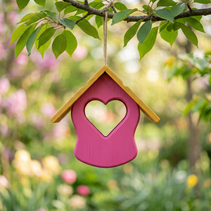 Mangiatoia a cuore in legno TreeHood