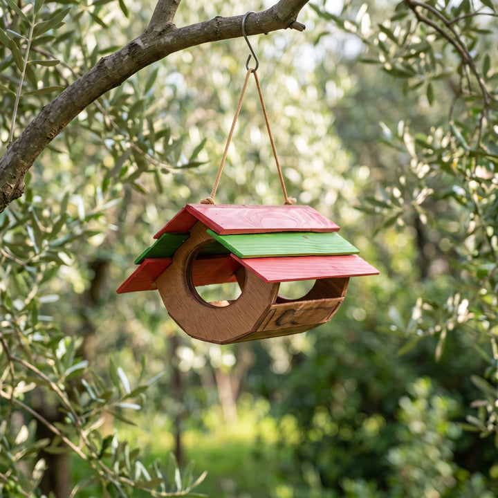 Mangiatoia Botticella Treehood in legno fatto a mano – foto 2