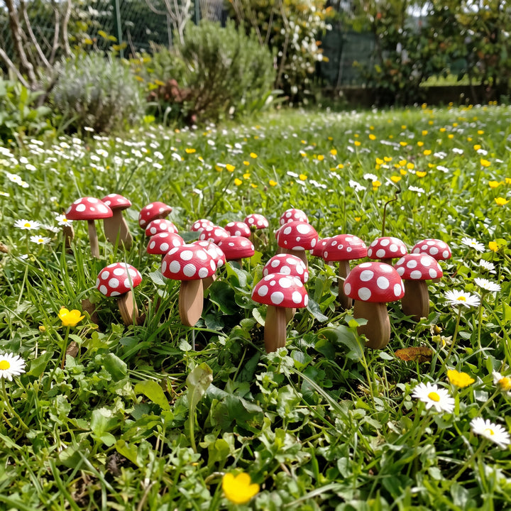 Funghi Piccoli Treehood in legno fatto a mano – foto 3
