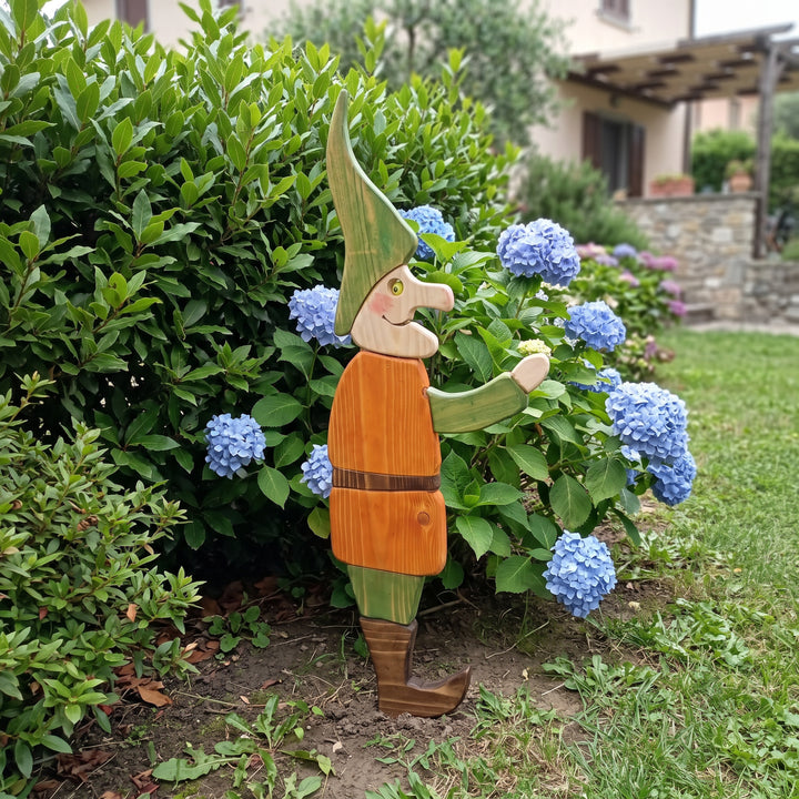 Gnomo Treehood in legno fatto a mano – foto 4