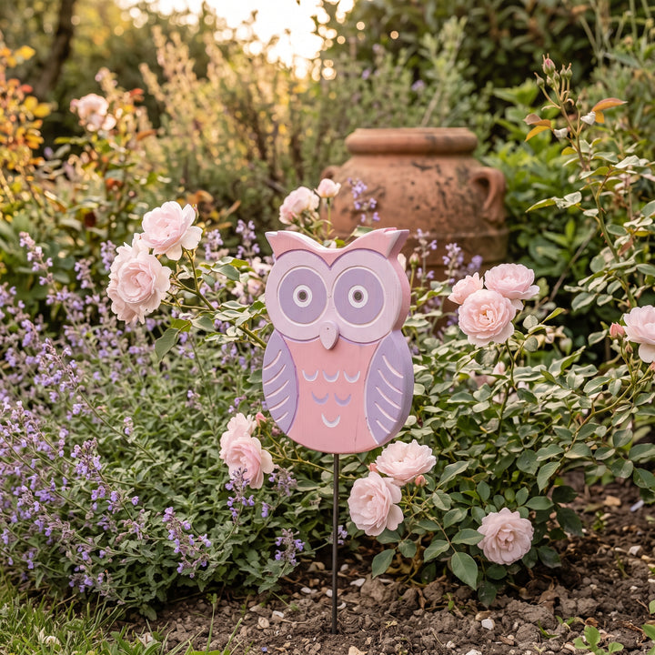 Gufo da giardino Treehood in legno fatto a mano – foto 7