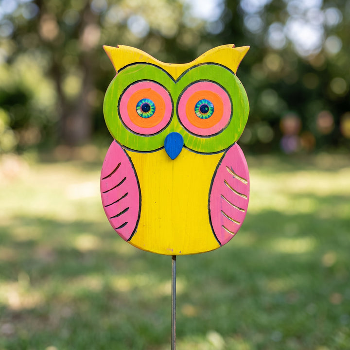 Gufo da giardino Treehood in legno fatto a mano – foto 8