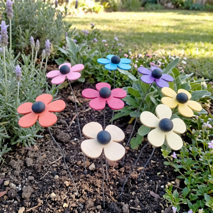 Fiori a 5 petali in legno - foto 2