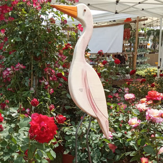 Airone in legno da giardino Treehood - prodotto artigianale in legno
