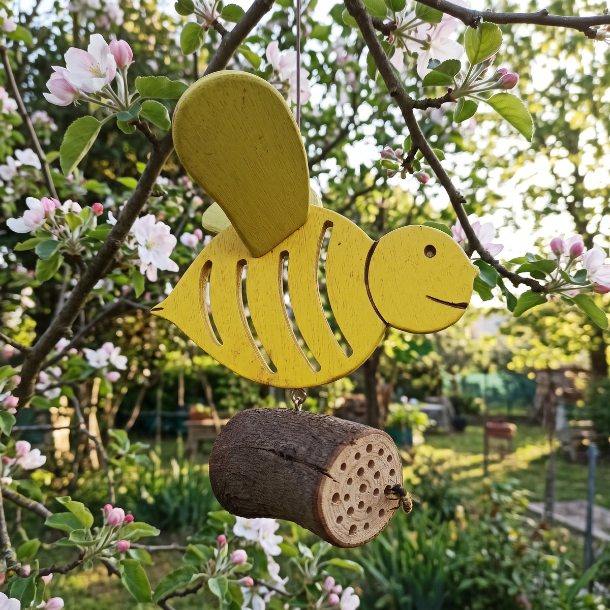 Ape nido per osmie Treehood in legno fatto a mano – foto 1