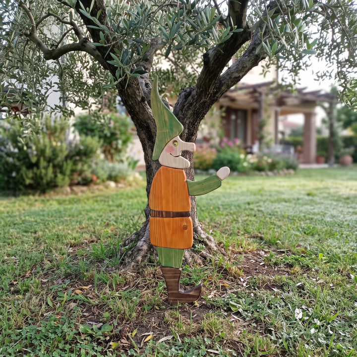 Gnomo Treehood in legno fatto a mano – foto 3