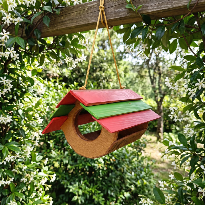 Mangiatoia Botticella Treehood in legno fatto a mano – foto 4