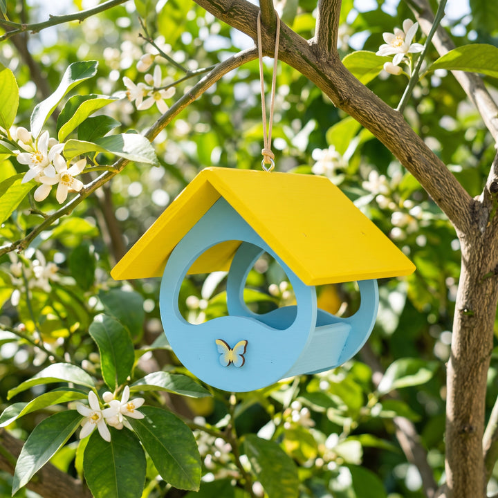 Mangiatoia a farfalla in legno TreeHood