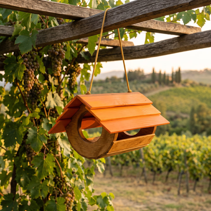 Mangiatoia Botticella Treehood in legno fatto a mano – foto 5