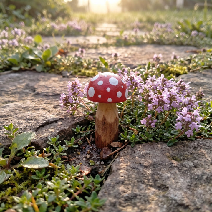 Funghi Piccoli Treehood in legno fatto a mano – foto 6