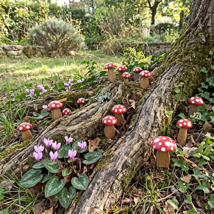 Funghi Piccoli Treehood in legno fatto a mano – foto 8