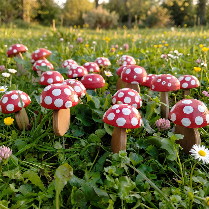 Funghi Piccoli Treehood in legno fatto a mano – foto 9