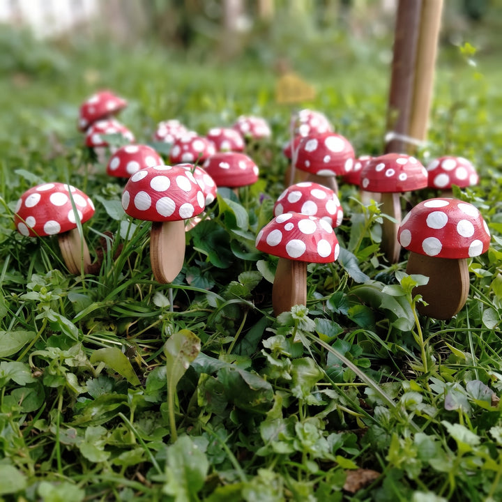 Funghi Piccoli Treehood in legno fatto a mano – foto 10