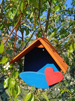 Mangiatoia cuore a muro Treehood - prodotto artigianale in legno