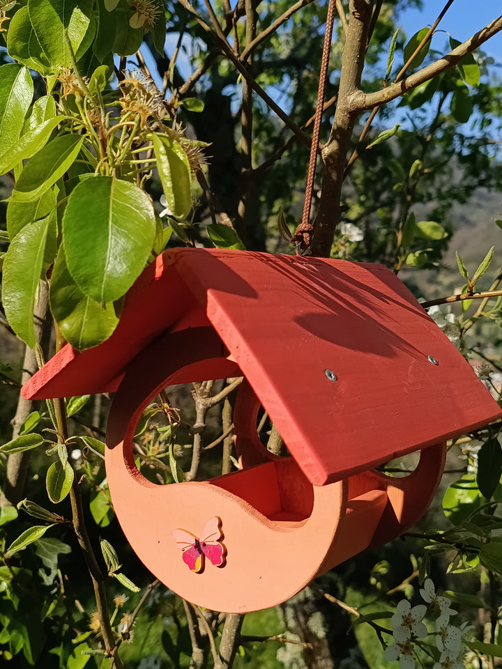 Mangiatoia farfalla Treehood - prodotto artigianale in legno