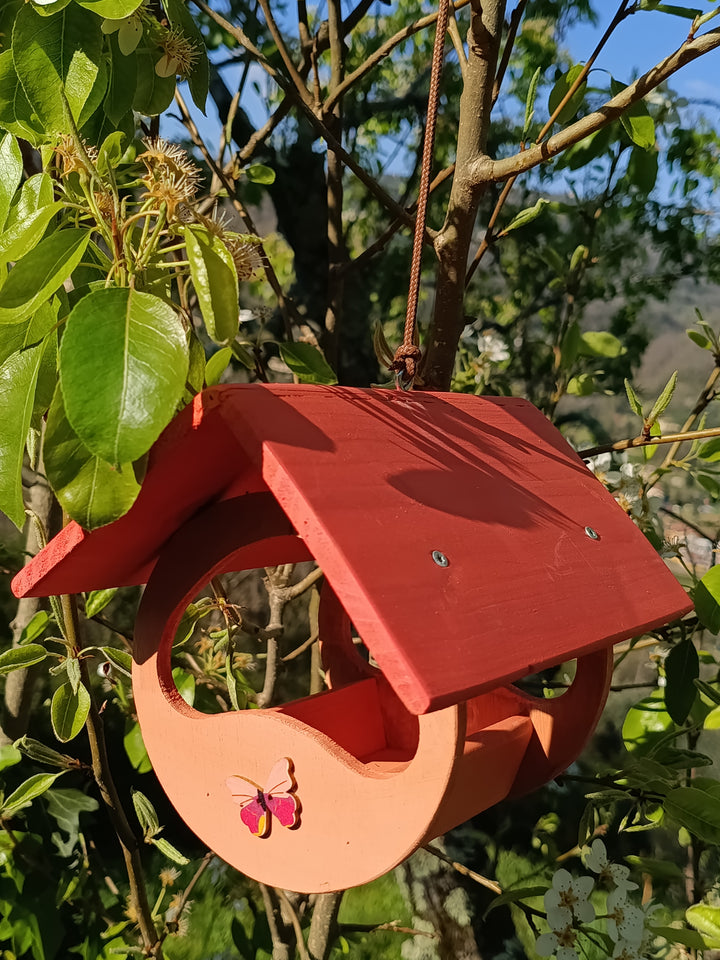 Mangiatoia farfalla Treehood - dettaglio lavorazione a mano