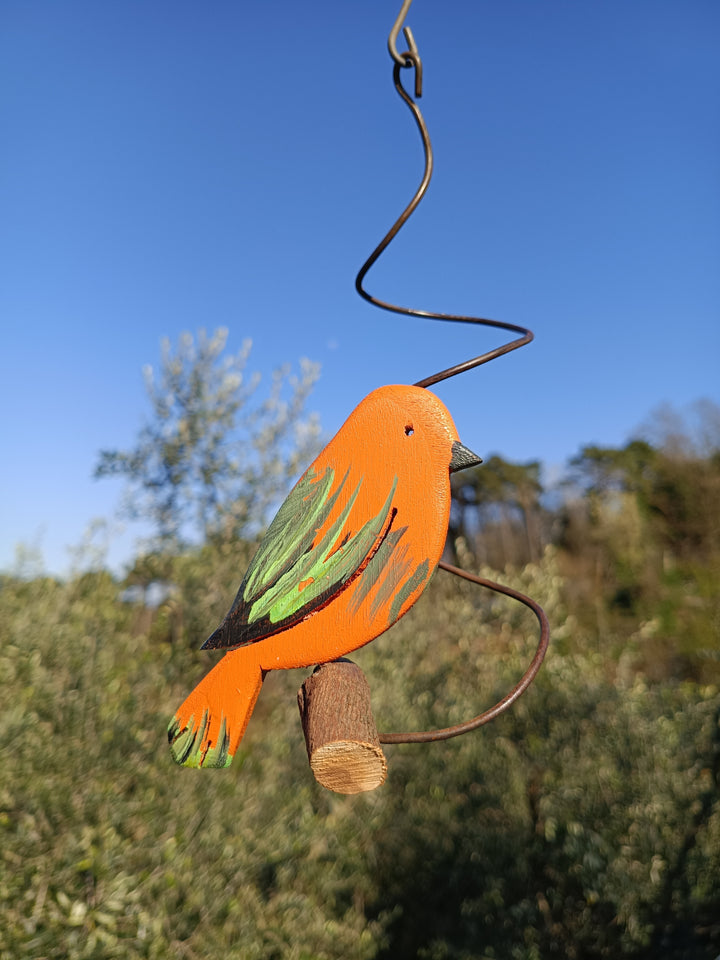 Uccellini da muro Treehood - prodotto artigianale in legno da giardino