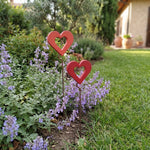 Cuore grande in legno – bordo del prato con nepeta