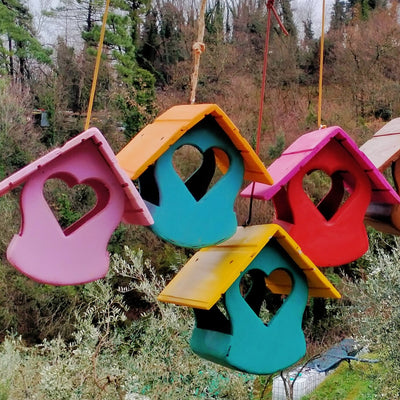 Mangiatoia cuore Treehood - prodotto artigianale in legno