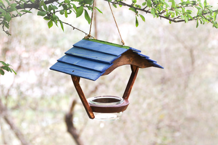 Abbeveratoio piccoli volatili Treehood - dettaglio lavorazione a mano