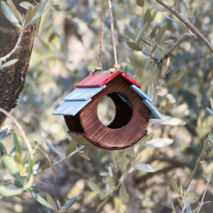 Mangiatoia Botticella Treehood - prodotto artigianale in legno da giardino